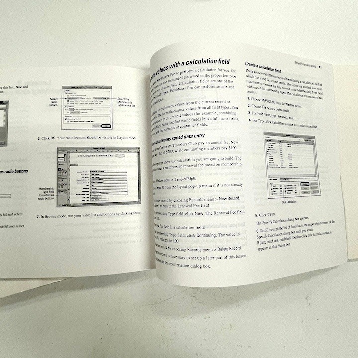 1999 FileMaker Pro 5.0 2 Book Set Windows and Macintosh Apple Computers