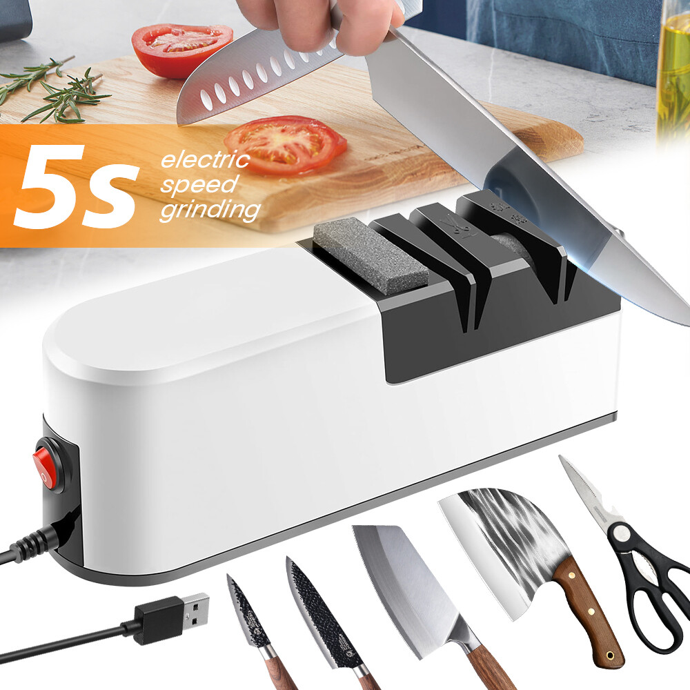 Professional Electric Knife Sharpener Kitchen Sharpening Stone Grinder knives US