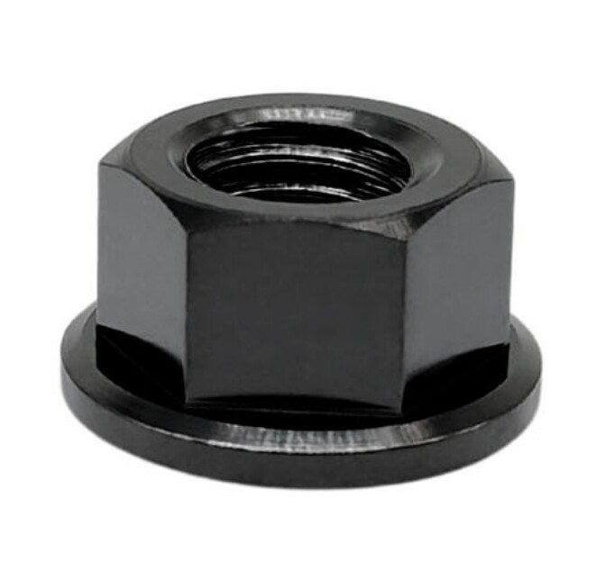 Rison Titanium Flanged Nuts Hex Nut Titanium Flange Sprocket Nut M3-M12 Nut 1PCS