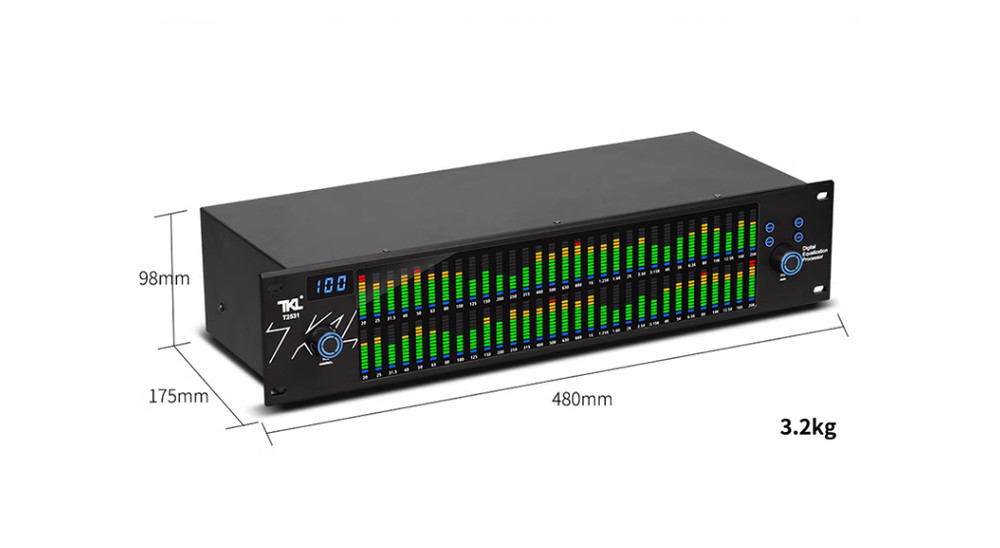 TKL T2531 Professional Graphic Equalizer Audio Processor 31-Band Spectrum 110V