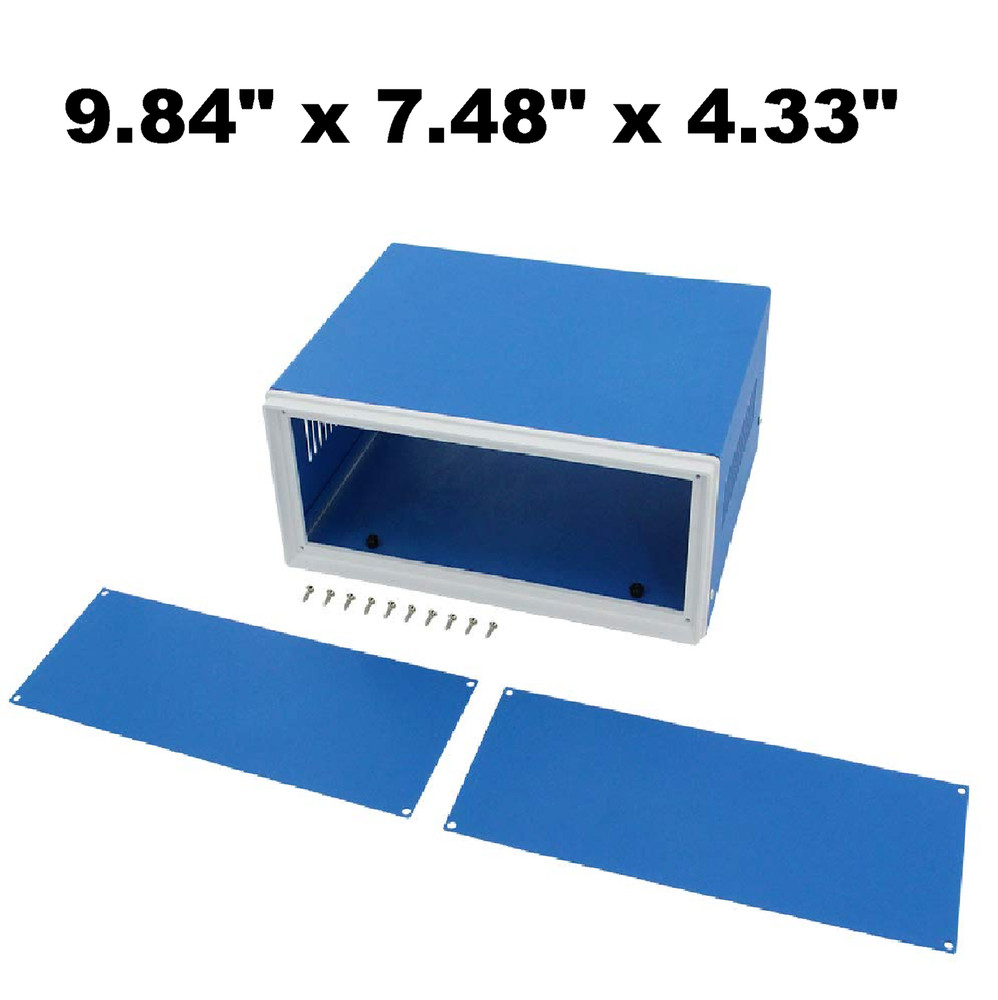 Electronic Enclosures Metal Enclosure Project Case DIY Box Junction Case Blue