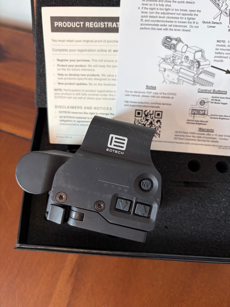 EOTech EXPS3-0 Holographic Weapon Sight NV Compatible QD