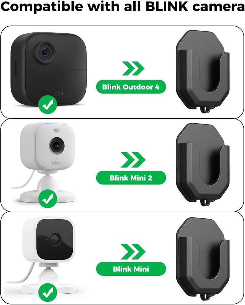 Effortless Camera Mounting: 3 Pack Blink No Drill Wall Brackets for All Models