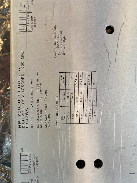 HP - Agilent - Keysight E1426A 500MHz Digitizing Oscilloscope VXI Module READ!