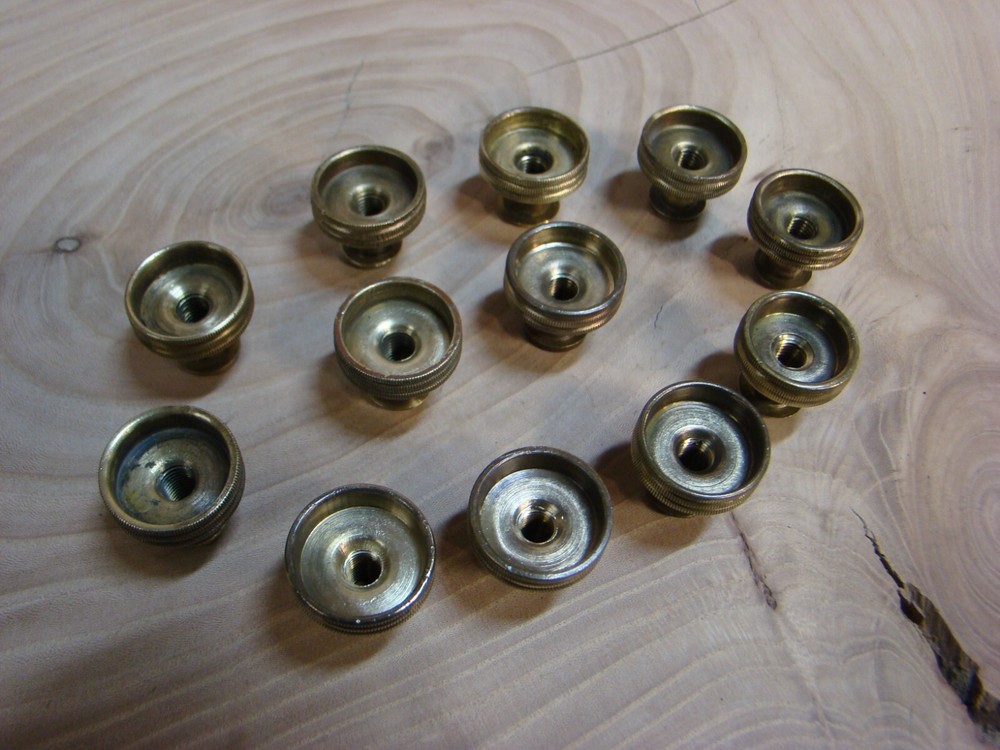 Stanley 1" Brass Depth Adjustment Wheel, Left-Hand Thread, Cleaned NOT Polished