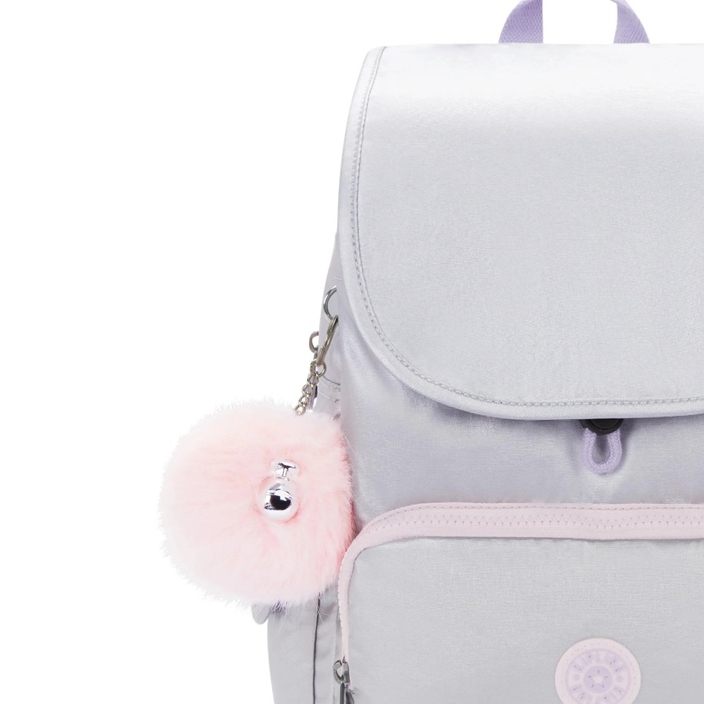 Kipling City Pack Medium Metallic Backpack Water Resistant Adjustable
