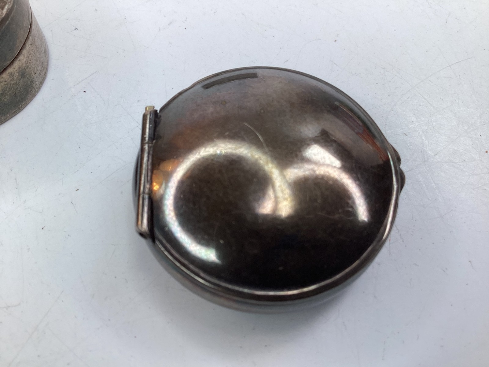 4 Vintage Engraved Sterling Silver Rectangle Pill Box,cloisonné, wood inlay+(B3)