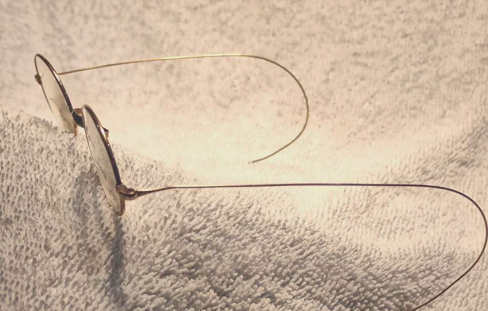 10K SOLID GOLD AMERICAN OPTICAL 1900 FRAME WITH PASTE-ON WAFER BIFOCALS!