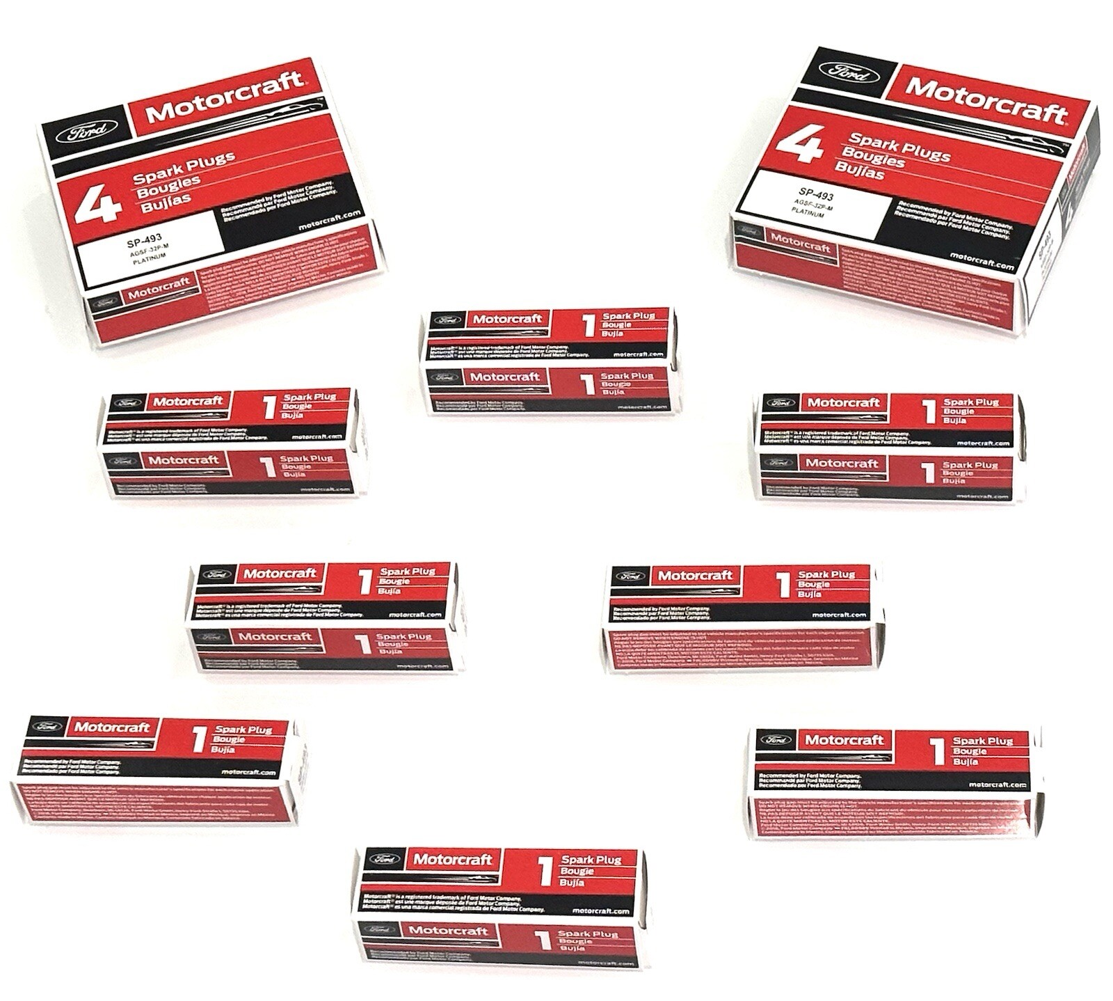 8 MOTORCRAFT SP-493 PLATINUM AGSF32PM SPARK PLUGS FORD F-150 4.6L / 5.4L V8