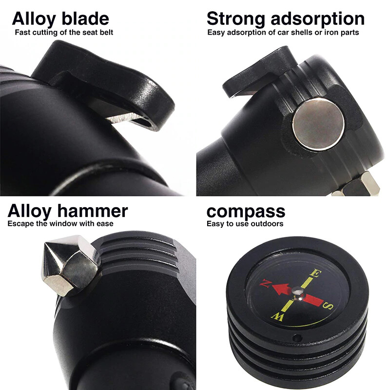 Driver Defender - Ultimate Auto Emergency Flashlight Tool & USB Power Bank