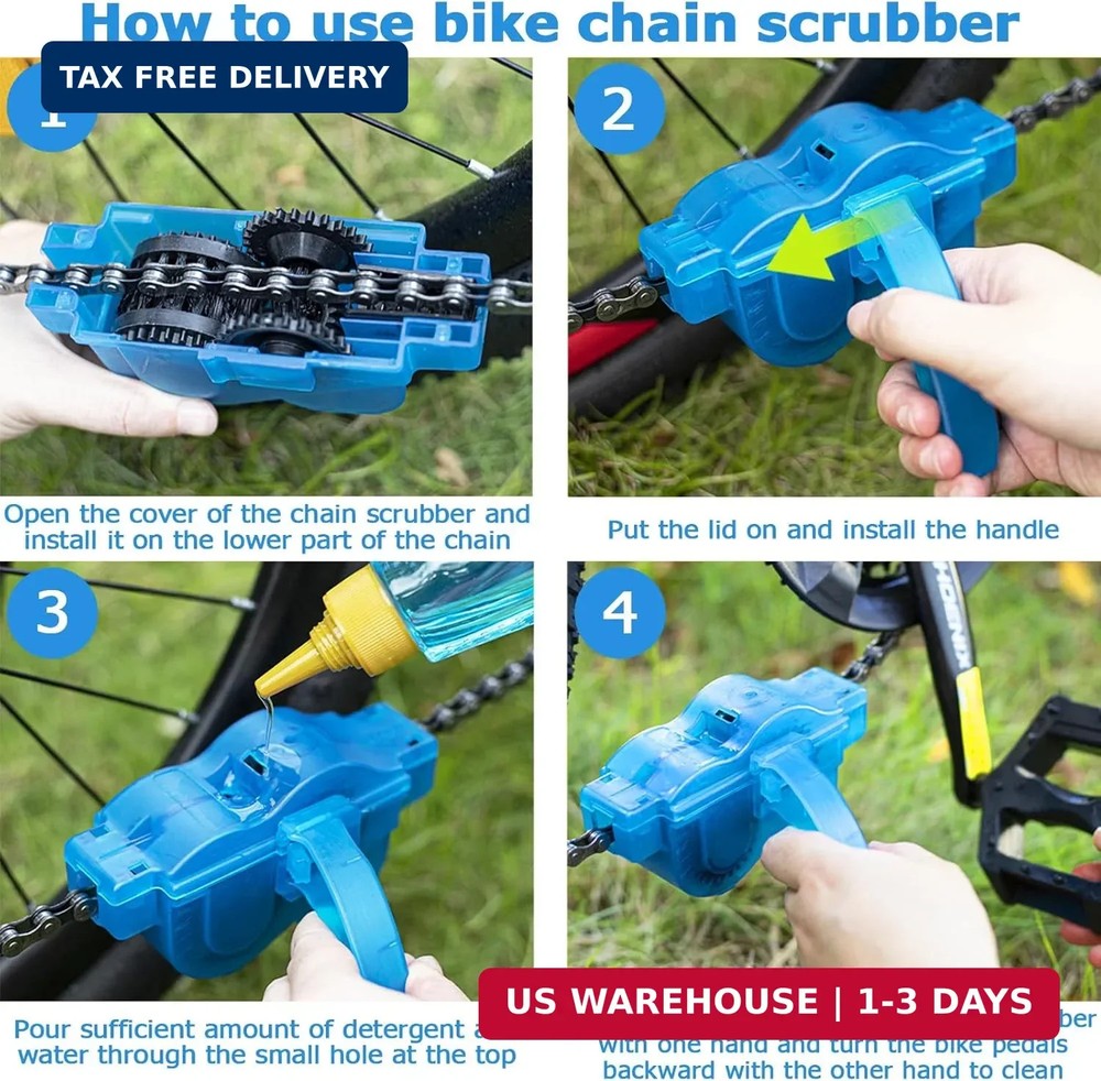 focopot Bike Chain Cleaner Kit Including Chain Oil Lubricant,Bike Chain Degrease