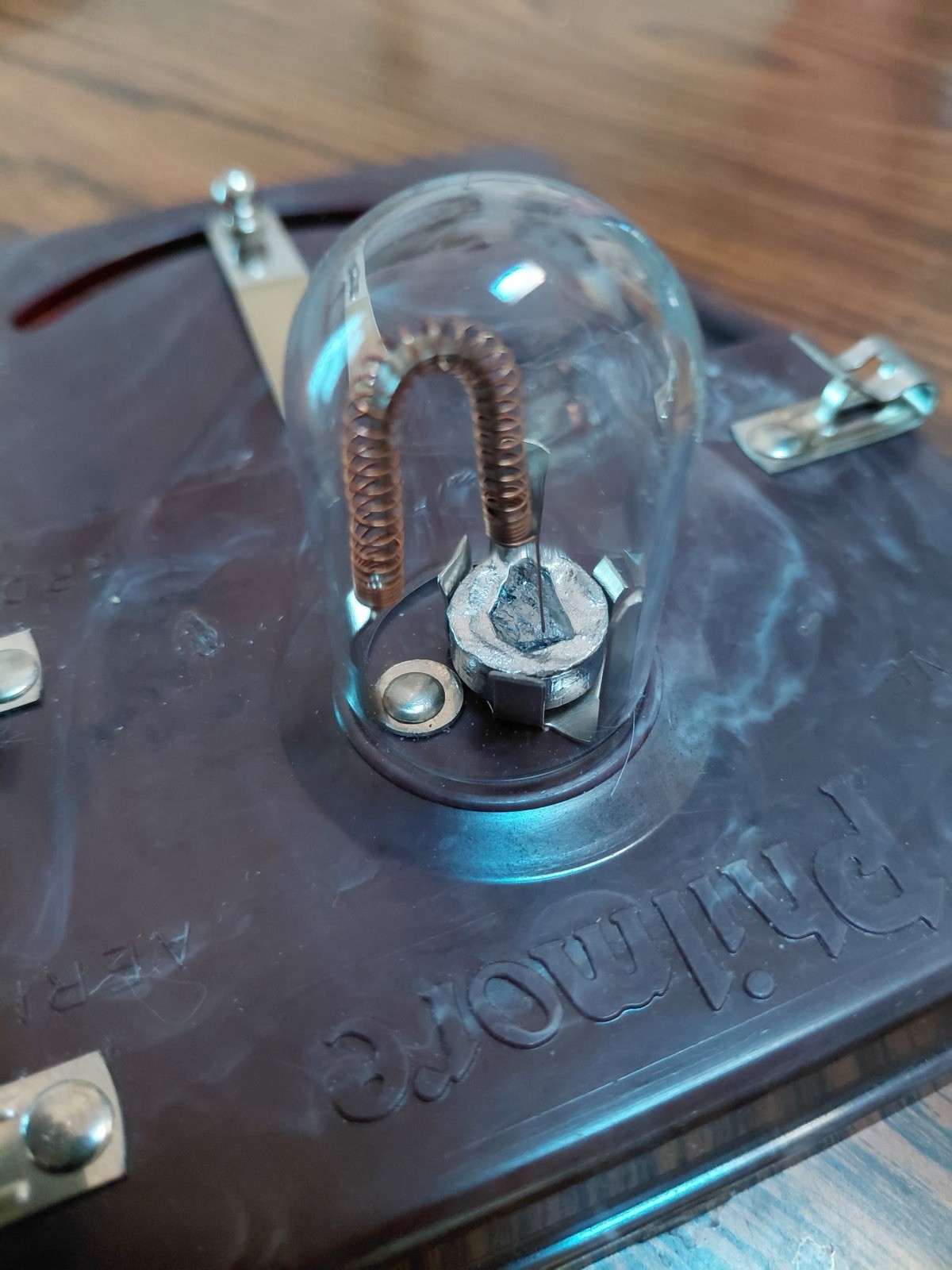 New Glass dome for antique Philmore and other crystal radio detectors