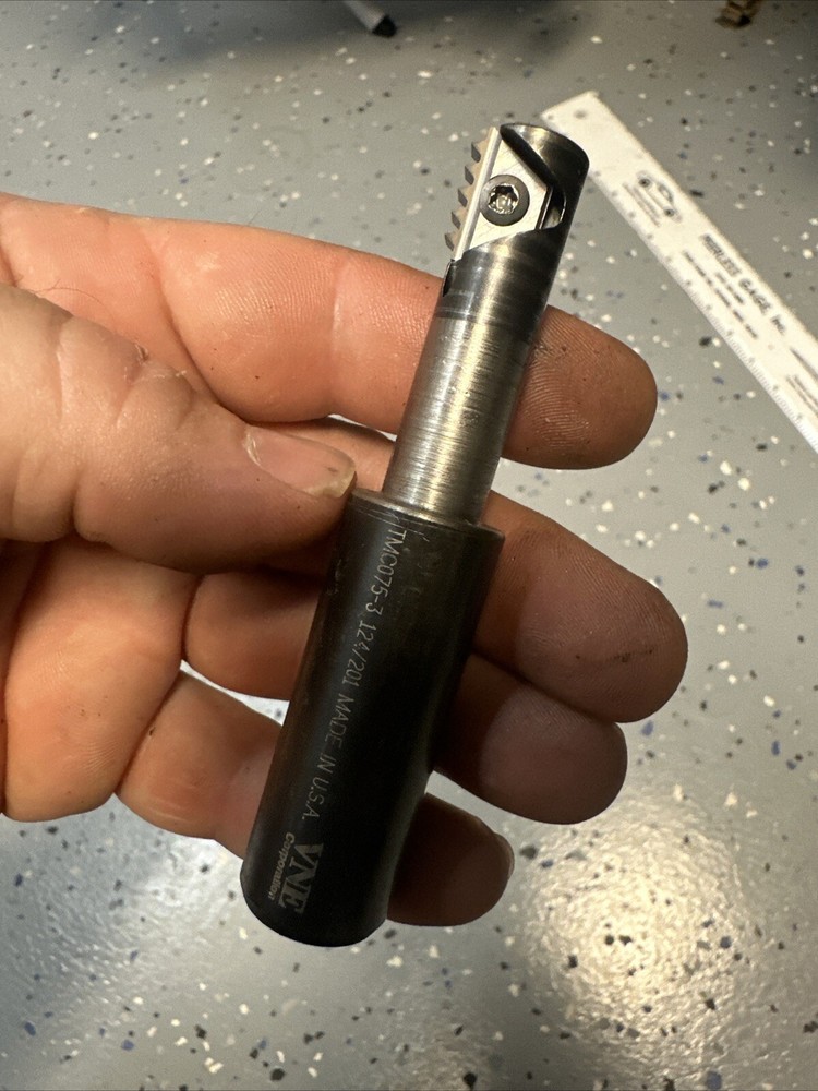 VARGUS INDEXABLE CARBIDE INSERT THREAD MILL CNC MILLING CUTTER 3/4” Vardex