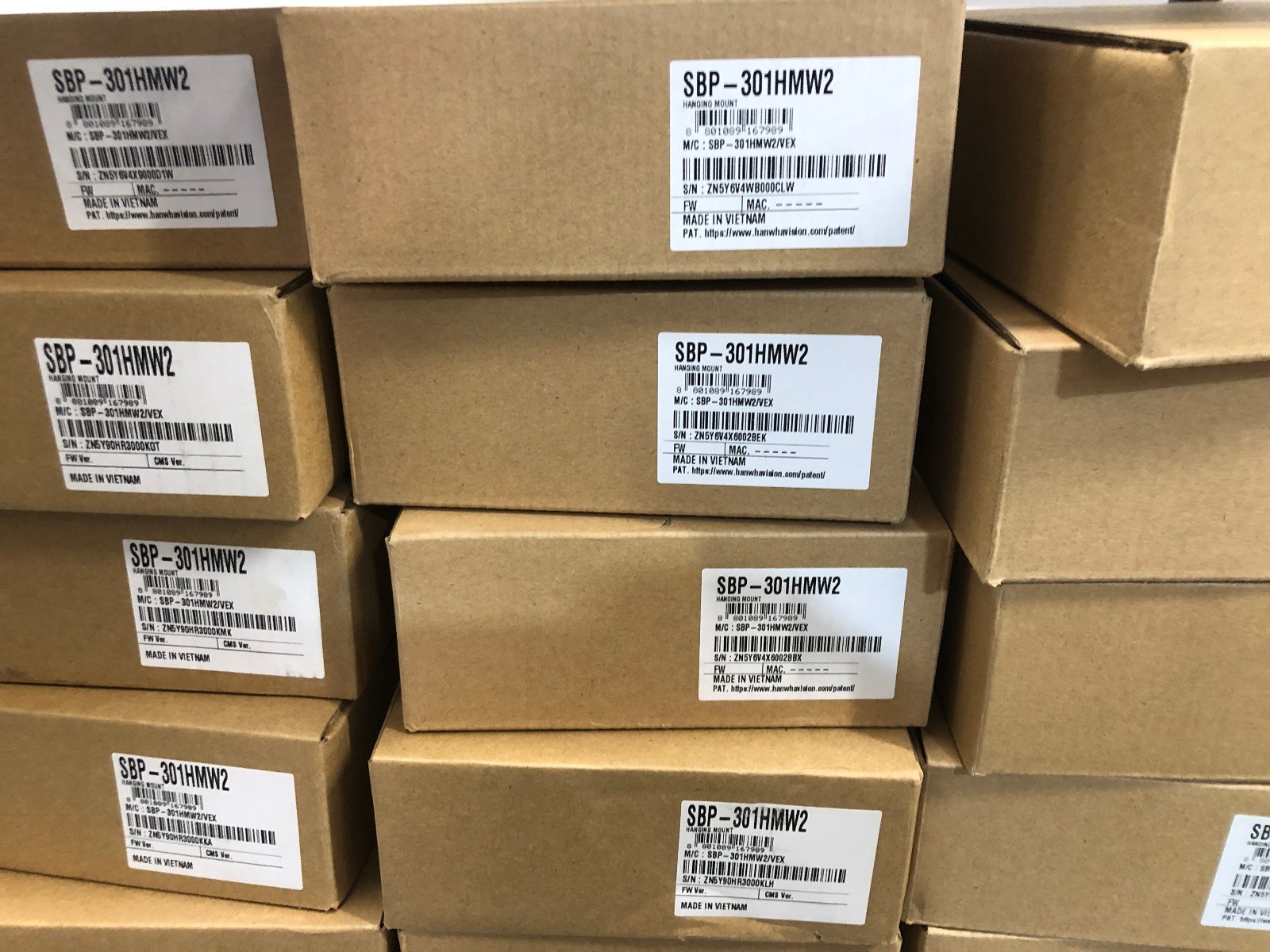 SBP-301HMW2 Anti Vandal Hanging Mount Camera Pole For Hanwha Wisenet