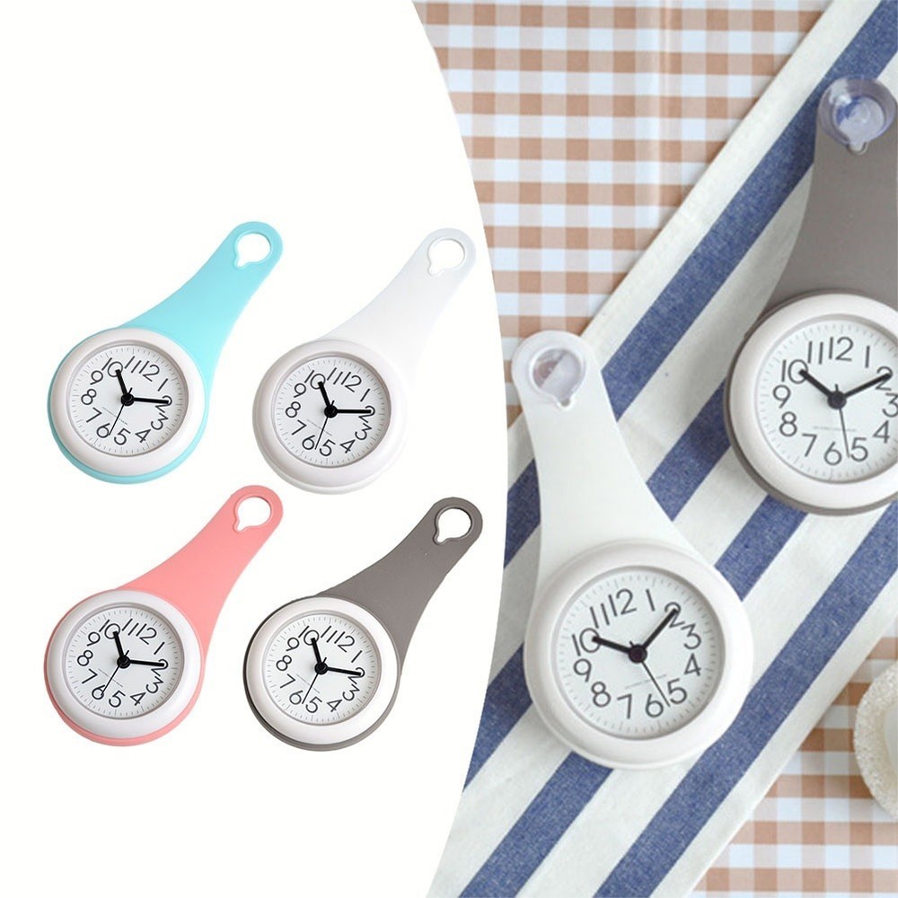 Sleek Design Silent Bathroom Clock Waterproof Small Digital Shower Timer