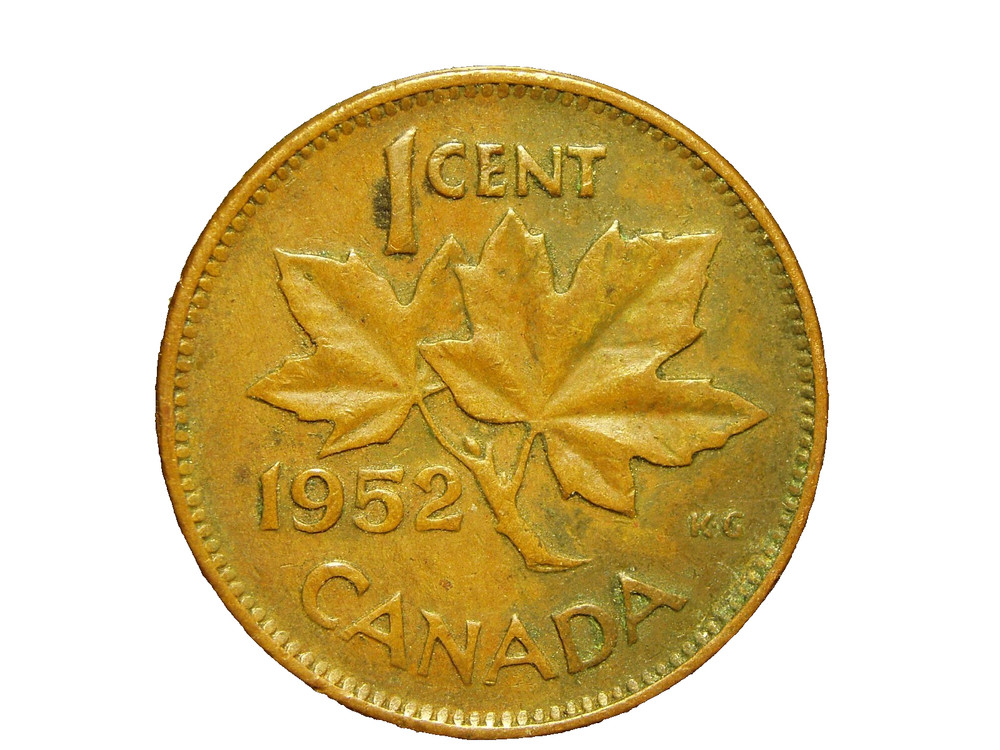 CANADA  1952   ONE  CENT COIN  #7