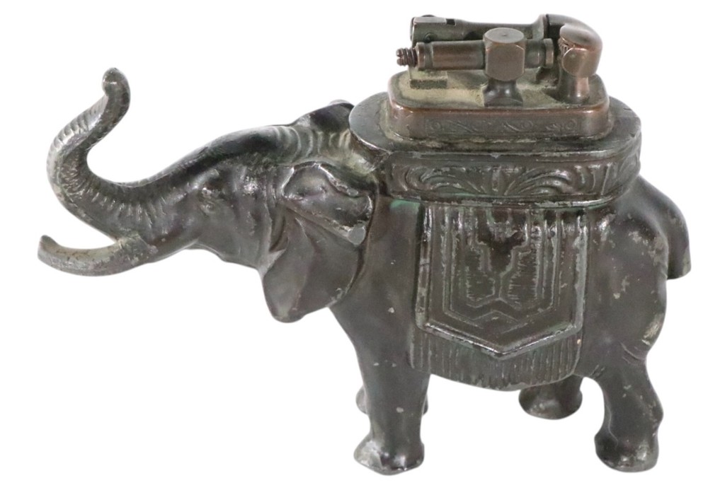 Ronson Elephant Cigarette Lighter as is