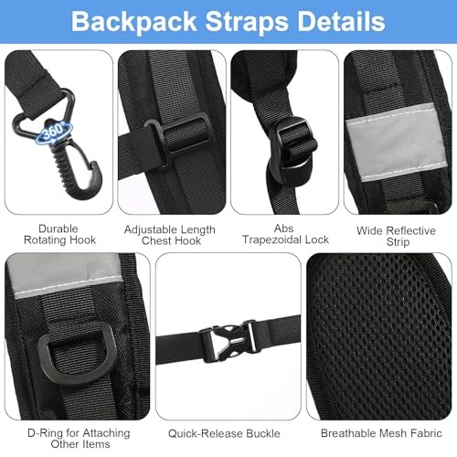Backpack Straps, Adjustable Backpack Shoulder Strap, Replacement Padded