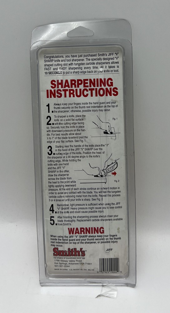 Smith's JIFF-S 10-Second Knife and Scissors Sharpener