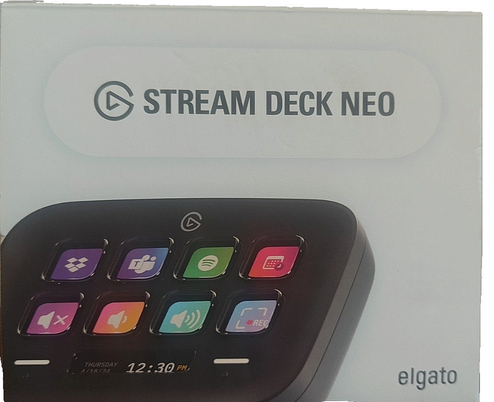 Elgato Stream Deck Neo – 8 Customizable Keys, 2 Touch Points, Speed Through Task