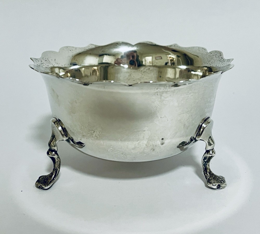 Antique Solid Sterling Silver Sugar Bowl Dish 1913