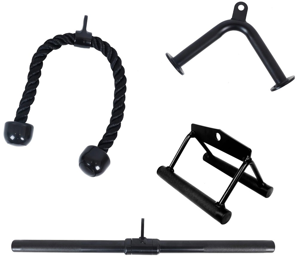 Fitvids Tricep Press Down Cable Attachment, LAT Pulldown Attachment, Weight M...