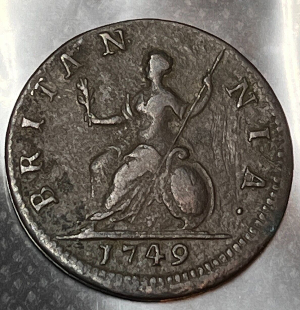1749 GREAT BRITAIN FARTHING #1103