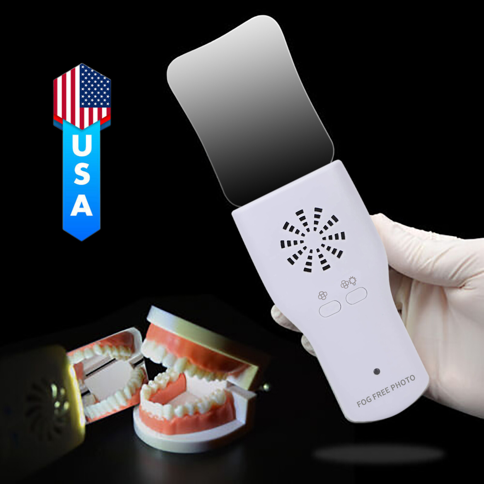 Dental Occlusal Mirror Fog Free LED Intra Oral Photo System 4 Mirror Anti-Fog JZ