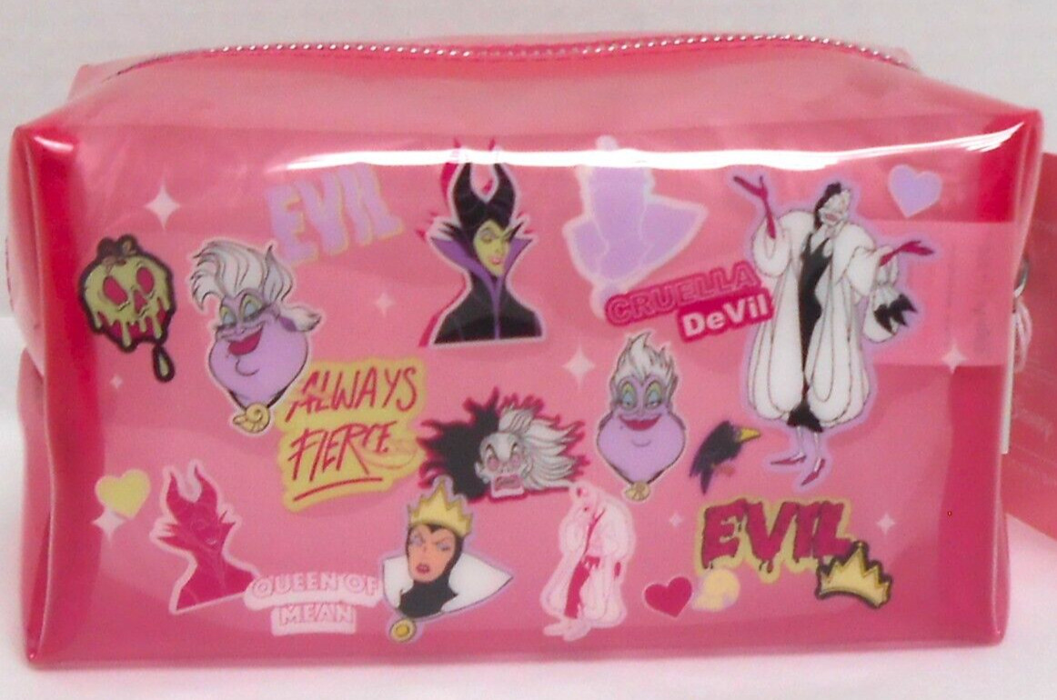 Disney Villains Skinnydip Pink Cosmetic Make-Up Bag