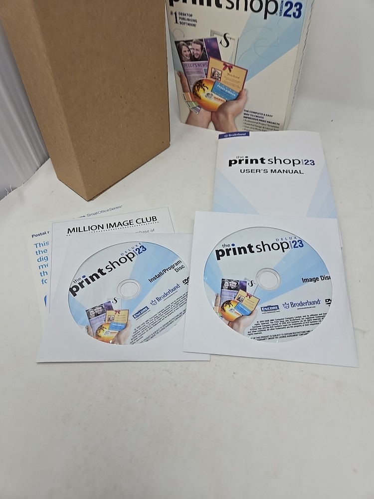 The Print Shop Deluxe Version 23 for Windows IMAGE And Install/Program Disc