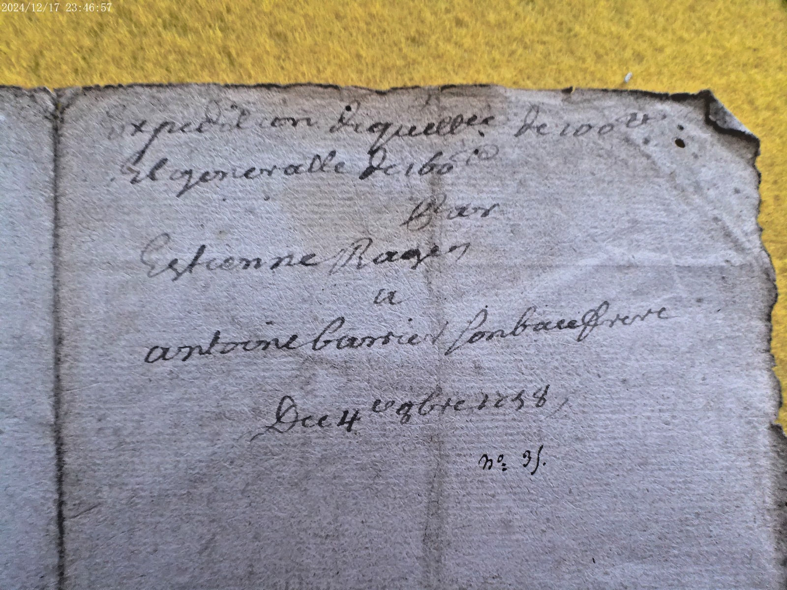 LOT OF TWO OLD DOCUMENTS from 1700s