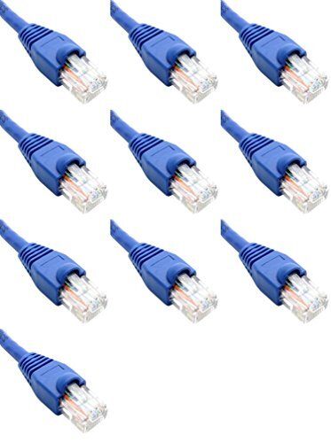 RiteAV Cat5e Network Ethernet Cable Blue 5 ft. (10 Pack)