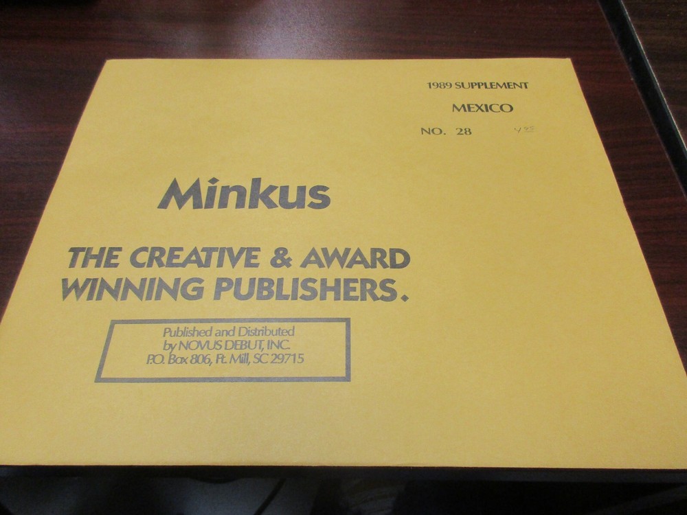 "MINKUS" 1989  SUPPLEMENT  MEXICO  #28     W/FREE SHIPPING!!!