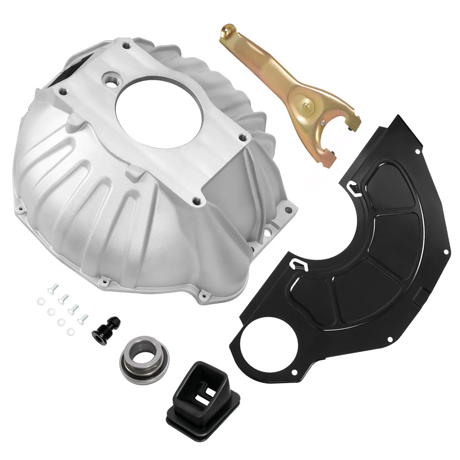 FOR CHEVY BELL HOUSING KIT & 11" CLUTCH FORK & THROWOUT BEARING & COVER #3899621