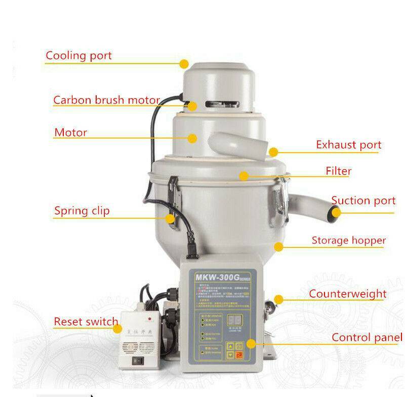 Automatic 220V Plastic Particle Vacuum Feeding Machine Auto Loader 300KG/H