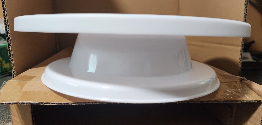 New White Plastic Cake Turntable Spinner Decorating Display Stand with Tools