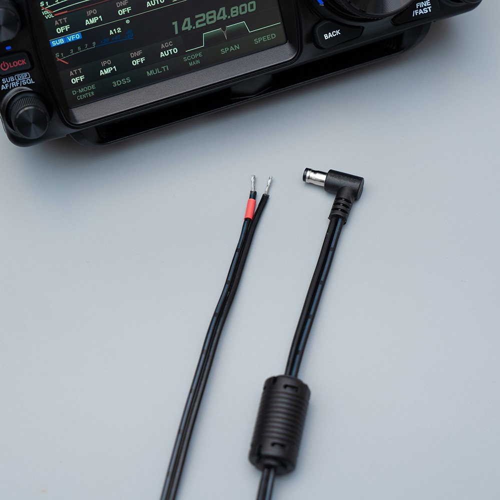WINDCAMP FTX-1F DC Power Cable For YAESU FTX-1 with Ferrite Core AWG18 3ft
