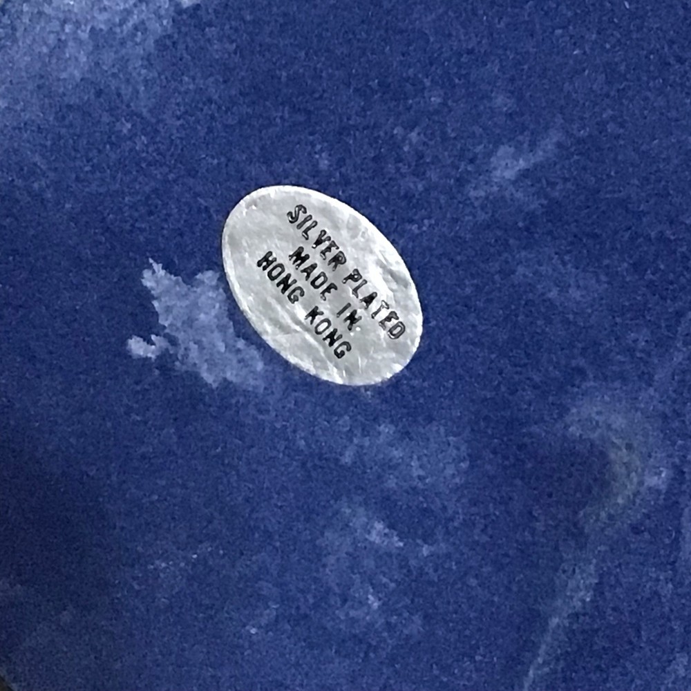 Vintage Silver-Plated Elephant Trinket Ring Holder Made in Hong Kong