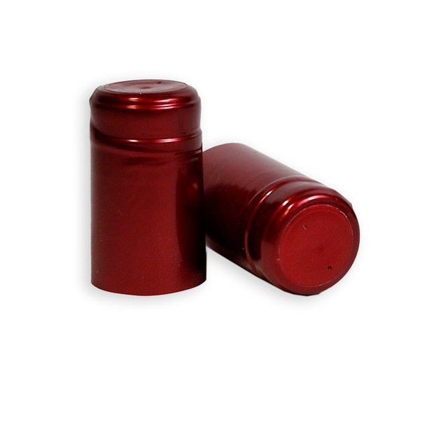 LD Carlson Metallic Solid Ruby Red PVC Shrink Capsules (30 ct)