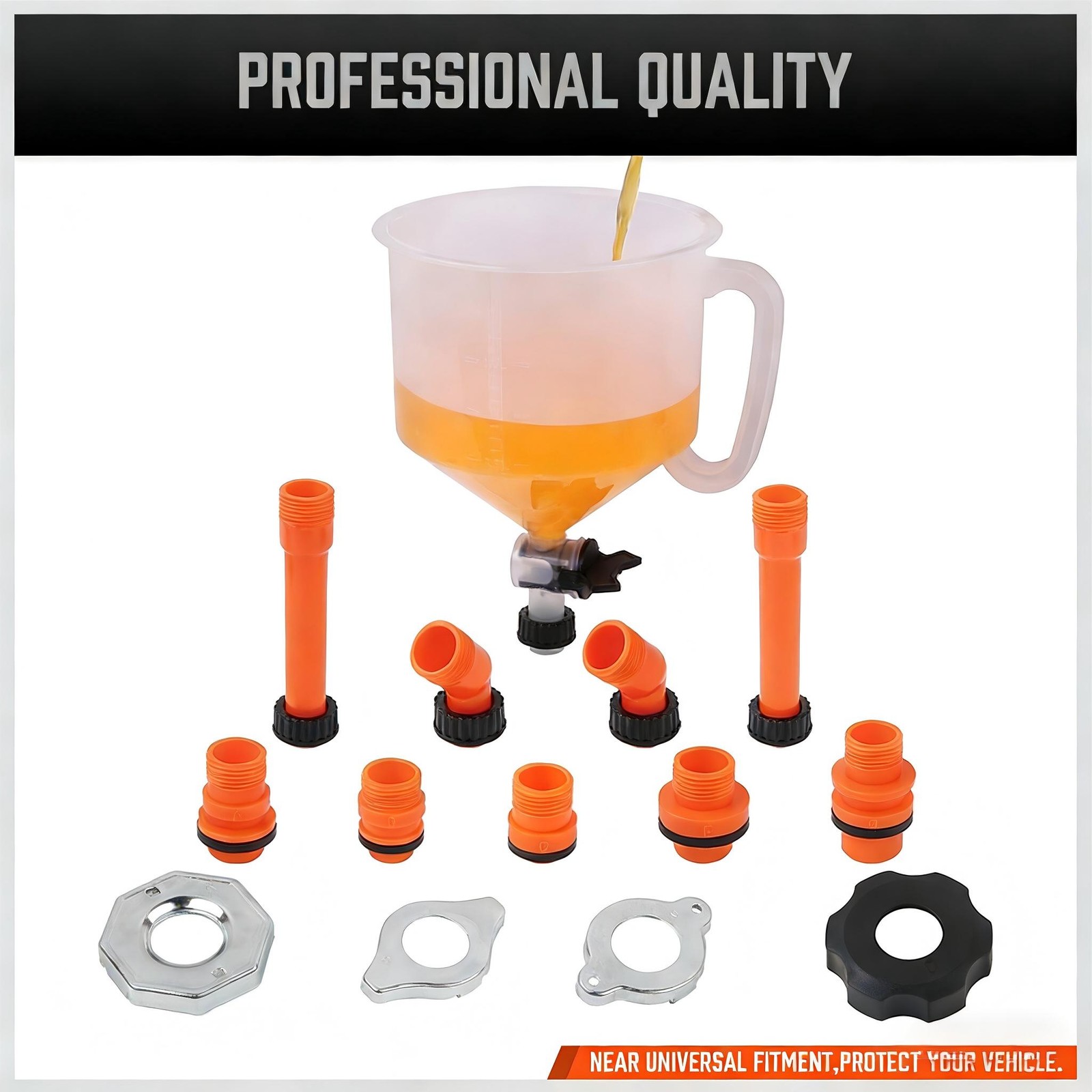 No-Spill Coolant Funnel Kit Car Radiator Refill Bleeder Vehicle Auto Tool