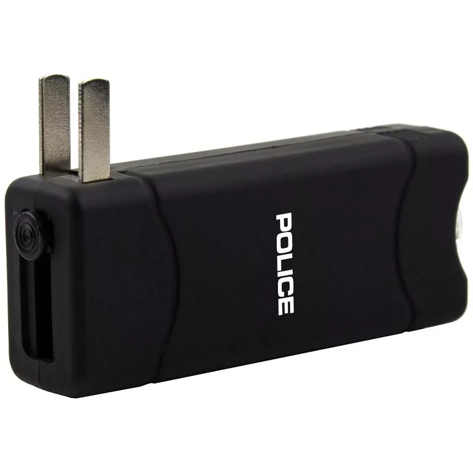 POLICE Stun Gun 801 Mini Rechargeable LED Flashlight Black