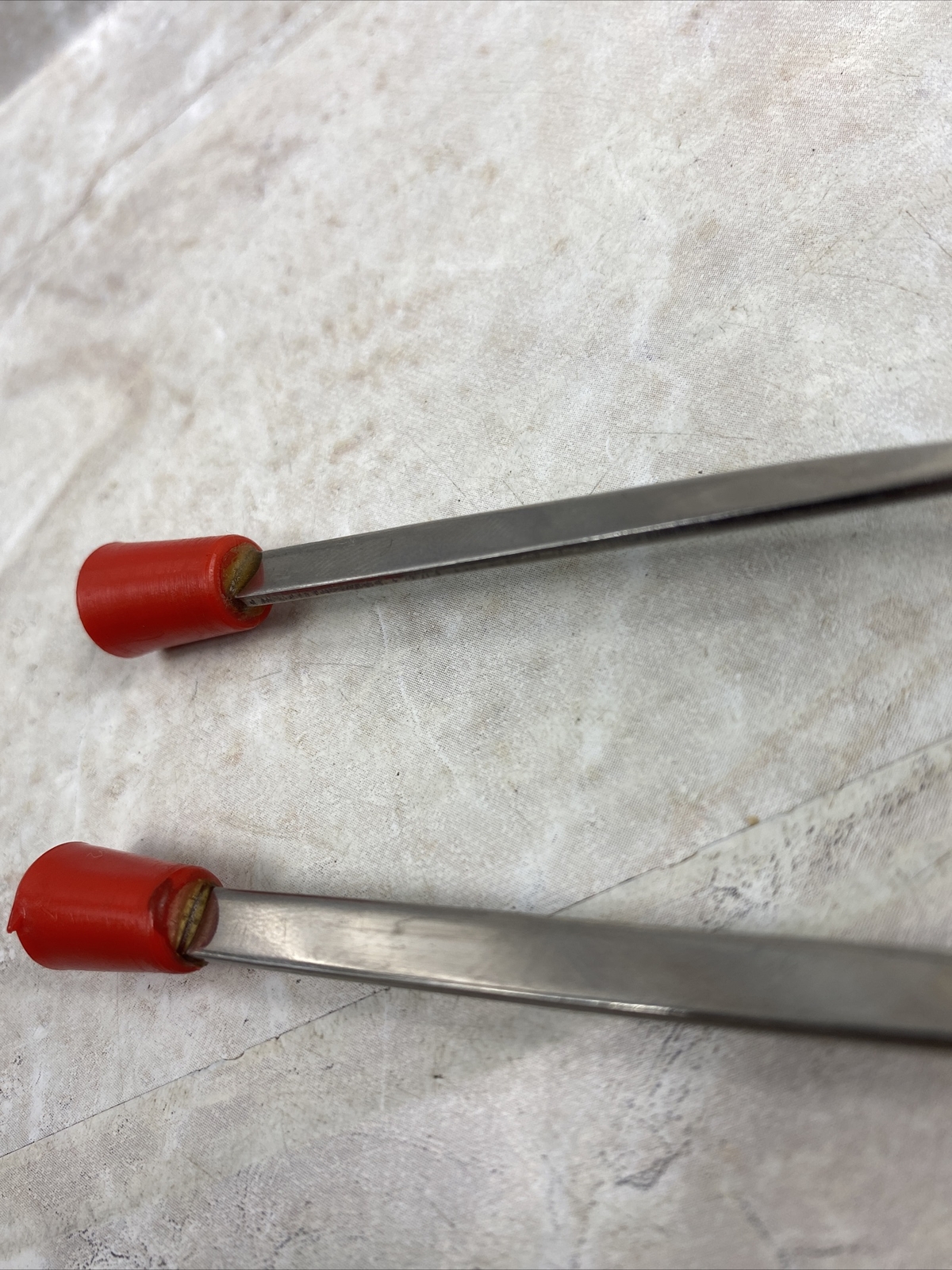 12” Stainless Red End Bar Spoon Twisted Handle Cocktail Stirrer Lot of 2