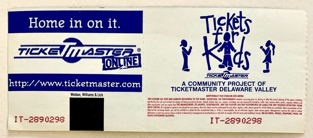 KISS Ticket Stub 10/9/1996 CORESTATES CENTER Philadelphia PA CONCERT Vintage