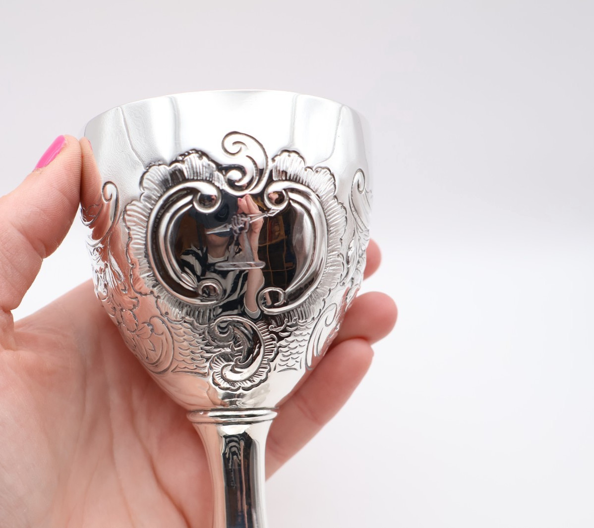 Fabulous Antique Georgian Solid Silver Goblet Hallmarked London 1796