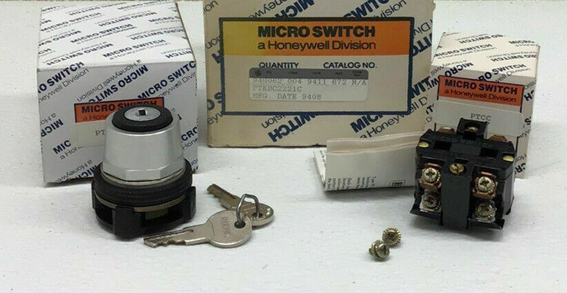 HONEYWELL MICROSWITCH SELECTOR SWITCH PTKBC2221 w/CONTACT PTCC *UT3