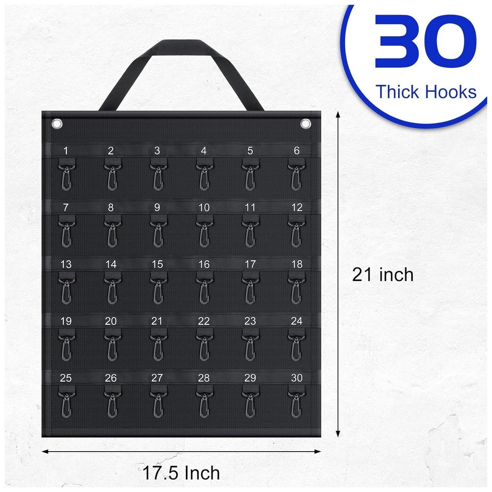 Oudain Rollable Key Case 30 Keys Roll up Key Case Organizer for Professionals Fl