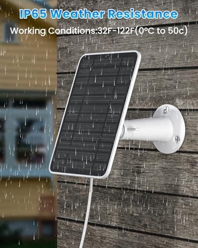 5W Solar Panel for Ring Camera, Solar Panel Charger Compatible for Ring-2 Pack