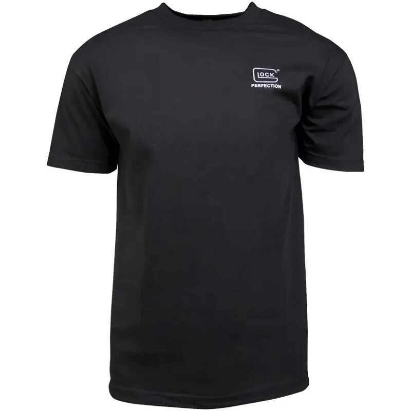 Glock AA1100 Men's OEM Perfection Tee Short Sleeve T-Shirt, Black, 100% Cotton