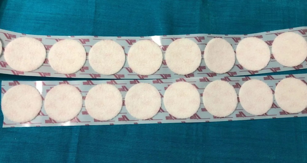 NEW Hook & Loop 18 Rounds SOFT LOOP SIDE 2" Diameter White Adhesive FREE SHIP