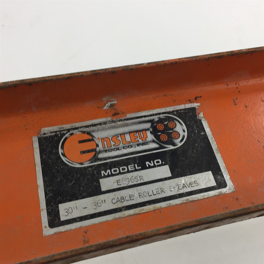 (1) Ensley Tool E896SR Strait Cable Roller 30-36" 39" Long